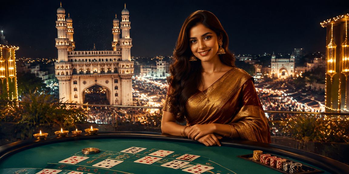 Hyderabad Diwali Festival with Baccarat game theme